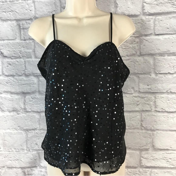 Starry Night Sparkly Sequin Camisole NWOT - Picture 1 of 9